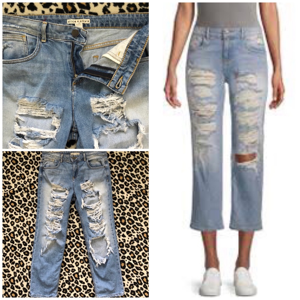 Alice + Olivia extreme distressed jeans - size 28